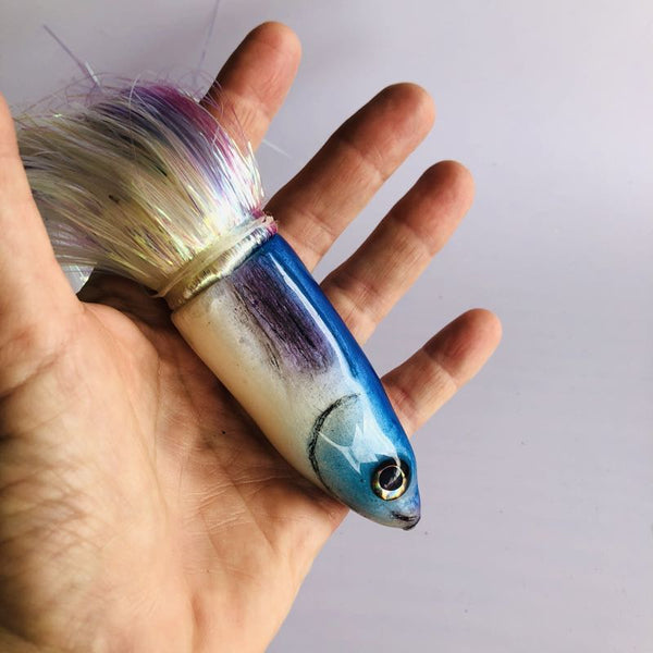 Ali’i Kai Lures Large 12 Striped Fish Head - *Glow Magnum* Flashabou -  Pre-Owned
