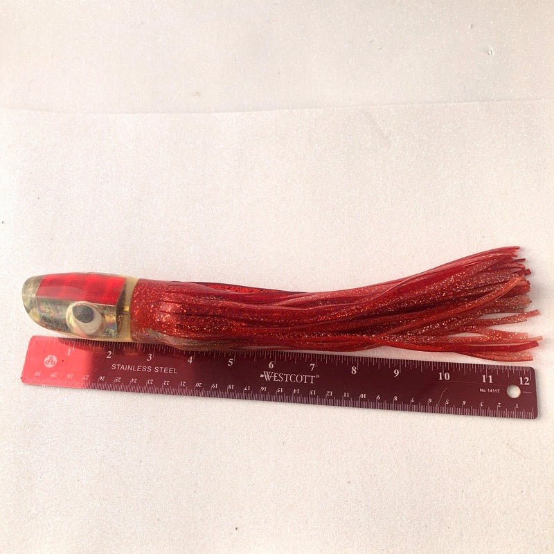 Maker Unknown-Hot 🔥lPunger Red Back 12 inch Skirted Used-Used Lures