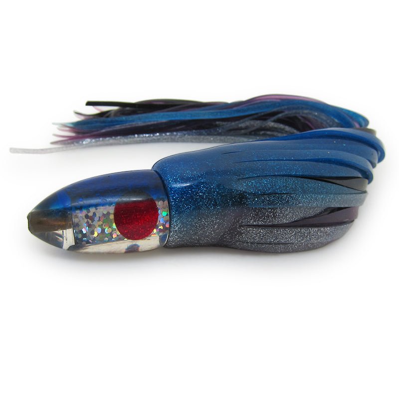 Maker Unknown-Ahi / Tuna Lure - Saltwater Tackle Blue 9" Bullet Skirted Pre-Owned-Used Lures