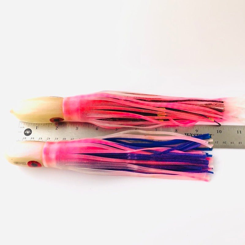 Tsutomu Lures-Tsutomu Lures Must Have Blunt Bullet Strawberry Pearl 9 &quot; or 11&quot; - Bill Rash Abused!-Used Lures