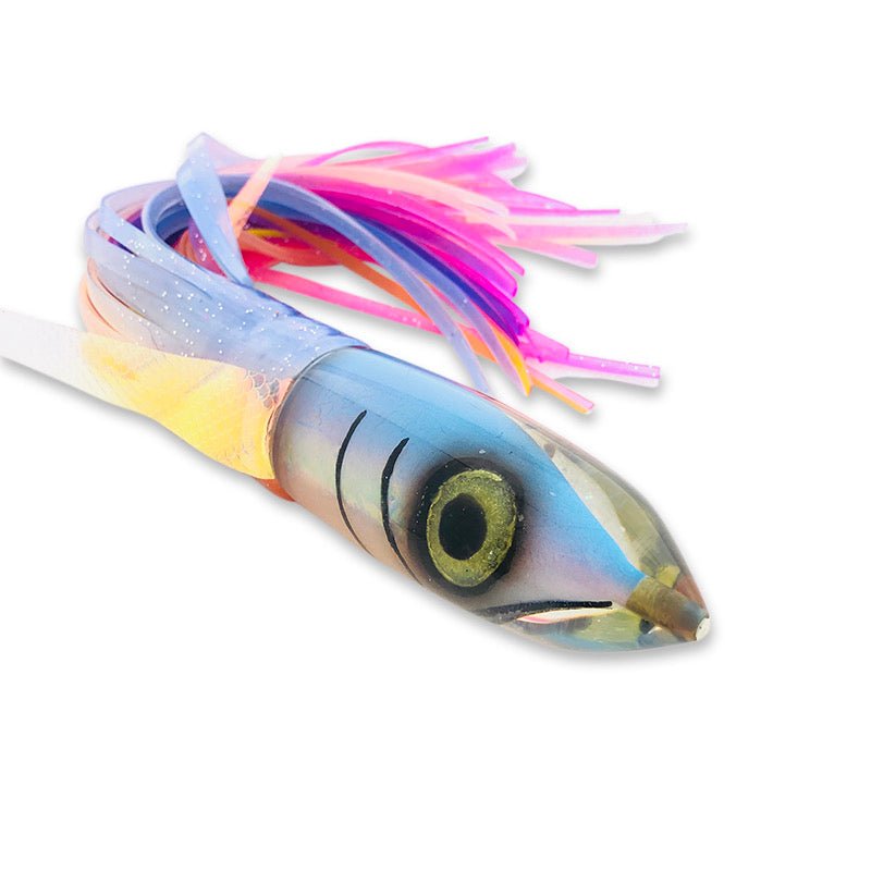 Tsutomu Lures-Tsutomu Lures Premium 12 Inch Blue & Salmon Fish Head Bullet- Un-Fished Like New-Used Lures