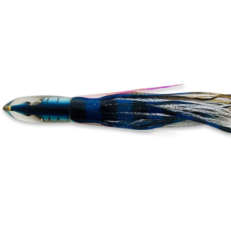 Tsutomu Lures-Tsutomu Lures Premium 12 Inch Blue &amp; Silver Fish Head Bullet- Un-Fished Like New-Used Lures