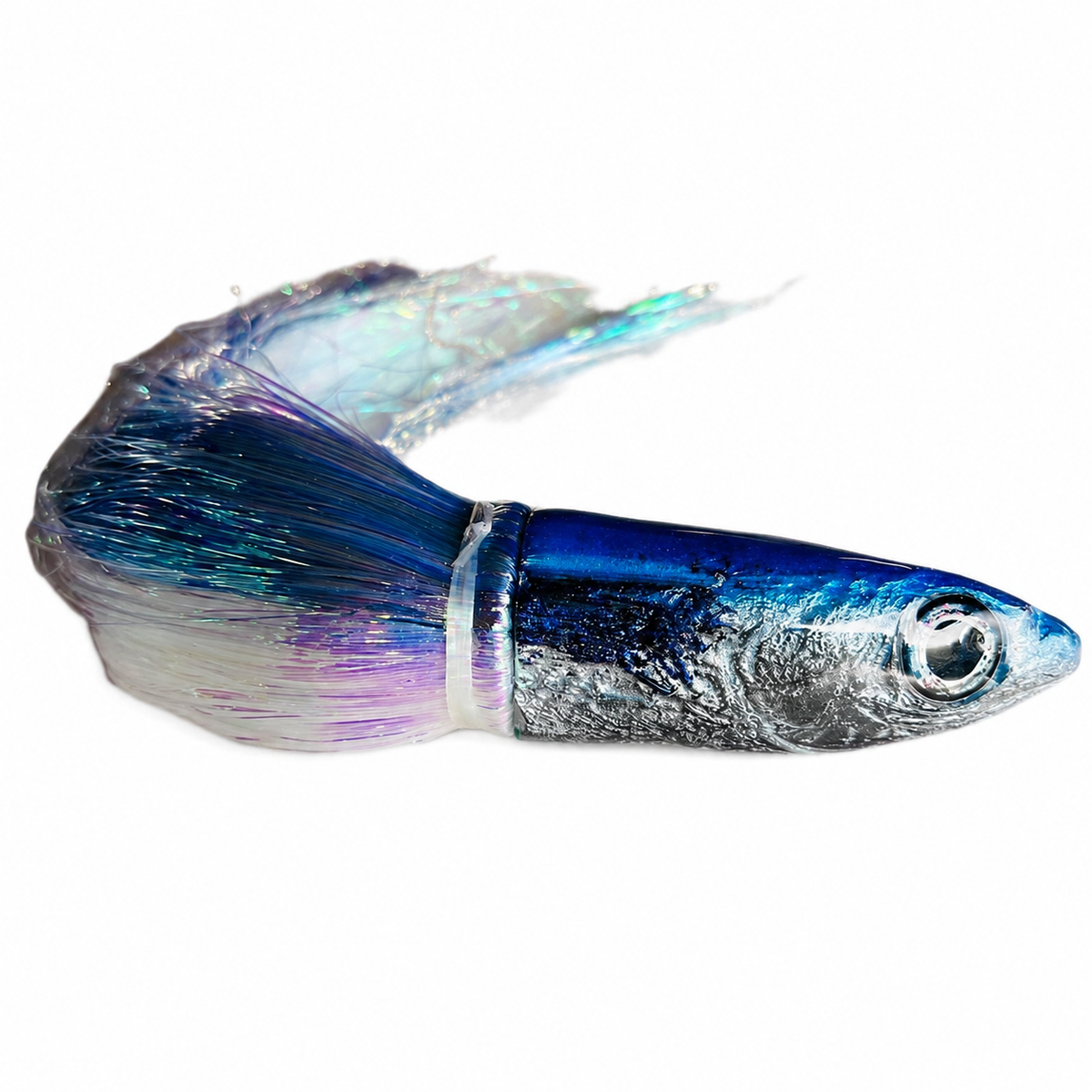 Alii Kai Lures Malolo 12” Fish Head Skirted Flashabou 7.5 oz New