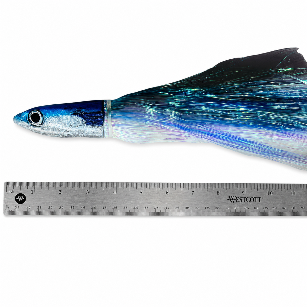 Alii Kai Lures Malolo 12” Fish Head Skirted Flashabou 7.5 oz New
