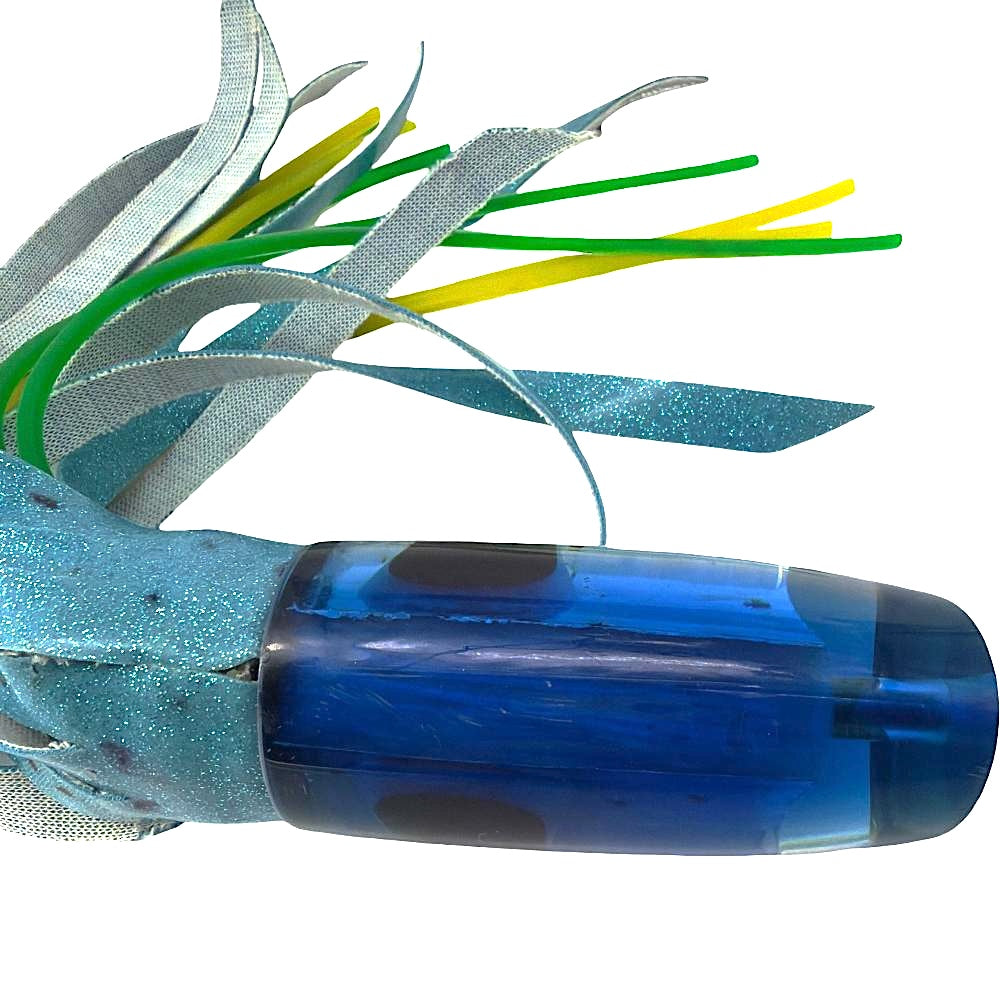 Alii Kai Lures Medium Plunger Blue Skirted 5.6 oz Used As IS Bug