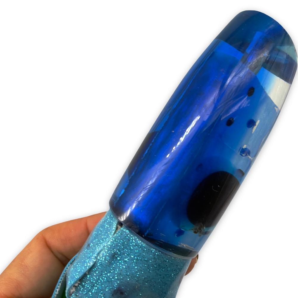 Alii Kai Lures Medium Plunger Blue Skirted 5.6 oz Used As IS Bug