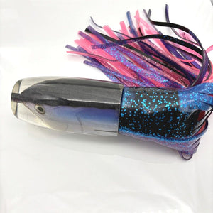 Alii Kai Lures Aku Fish Head 14" Hardhead Purple Silver 24 oz  Skirted Pre-owned