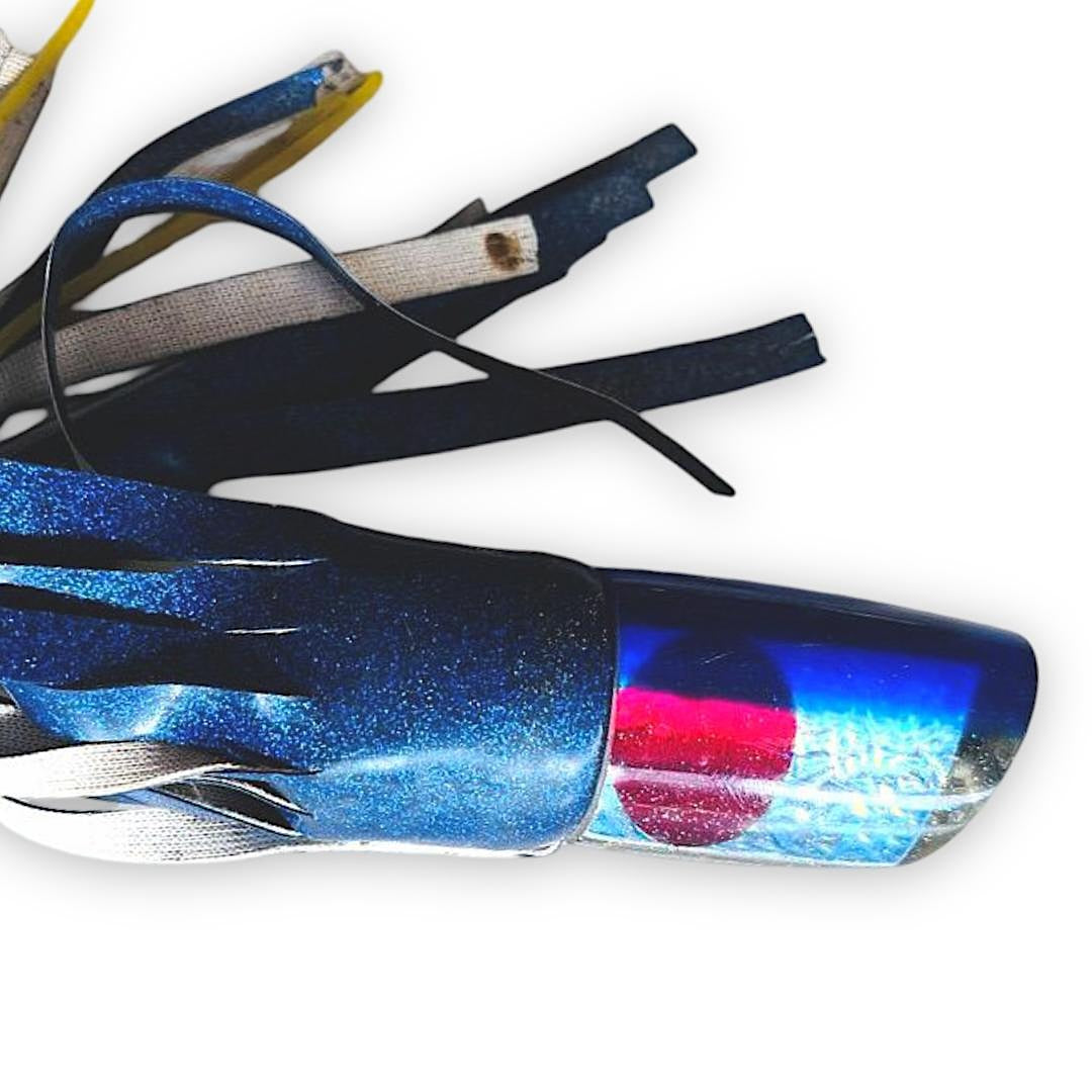 Bomboy Lures  Blue Scarface  12"  Straight Runner Skirted Skirted Pre-Owned