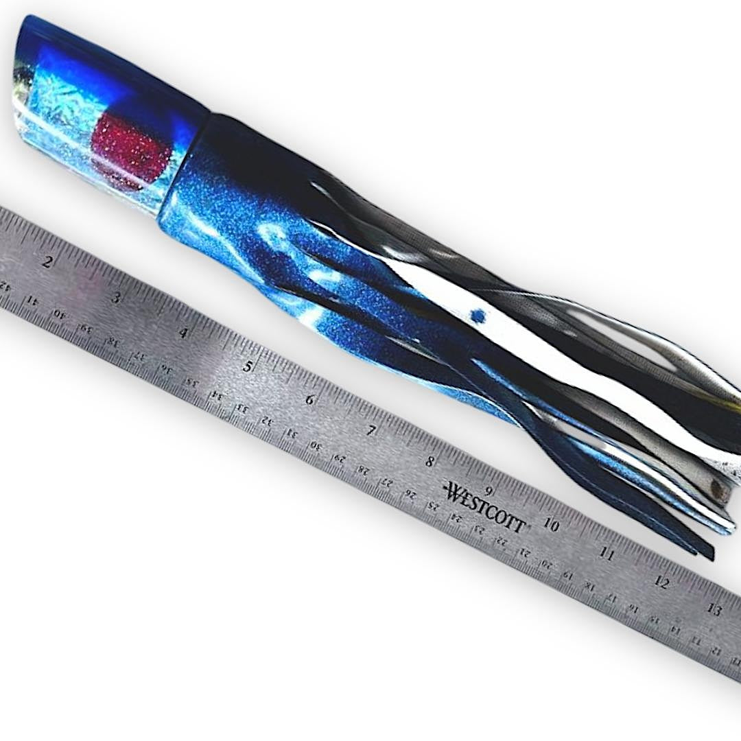 Bomboy Lures  Blue Scarface  12"  Straight Runner Skirted Skirted Pre-Owned