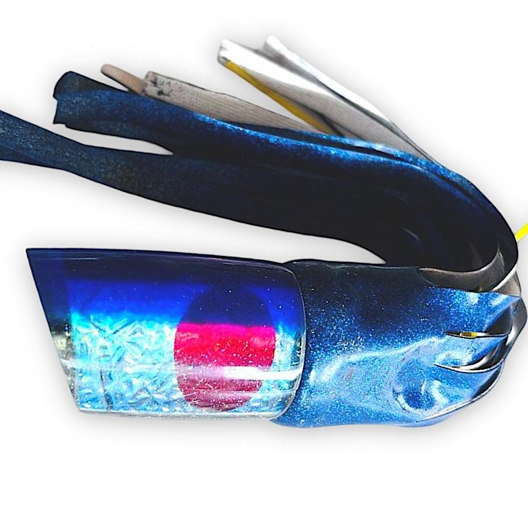 Bomboy Lures  Blue Scarface  12"  Straight Runner Skirted Skirted Pre-Owned