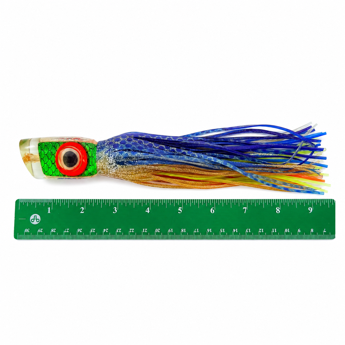 Dennis Braid Lures 10” Green Plunger Skirted Vintage Used