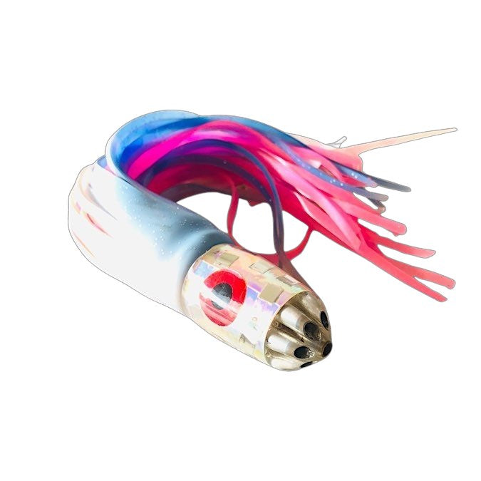 Ali&#39;i Kai Lures  - Killer Tuna Lure - 6 Shooter Bullet 7&quot; - Mirror / Rainbow Insert  Skirted - New