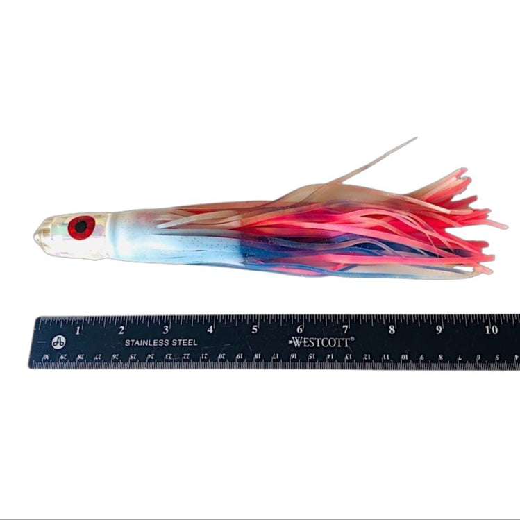 Ali&#39;i Kai Lures  - Killer Tuna Lure - 6 Shooter Bullet 7&quot; - Mirror / Rainbow Insert  Skirted - New