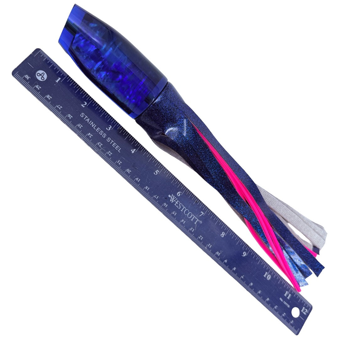 Vanderhoek Lures Plunger 12” Blue Tint 5.5 oz Vinyl Skirted New
