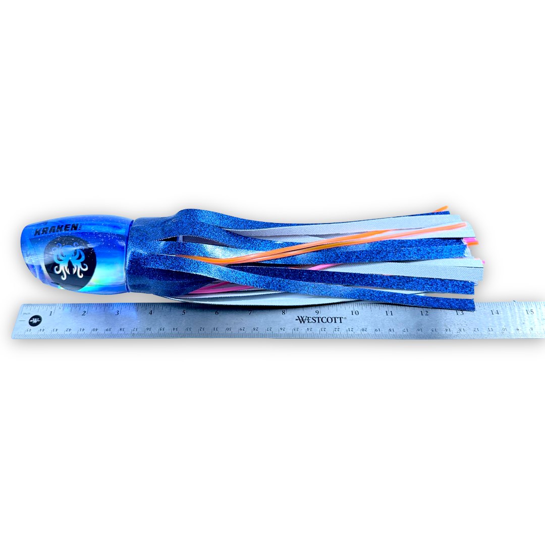 Kraken Lures 16”  Blue Kraken Captain's Favorite Vinyl Skirted New