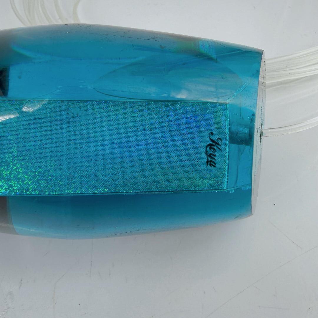 Koya Lures XL 861 14” Plunger Early Model Teal 12 oz Rigged Vinyl Skirted | Pre-owned
