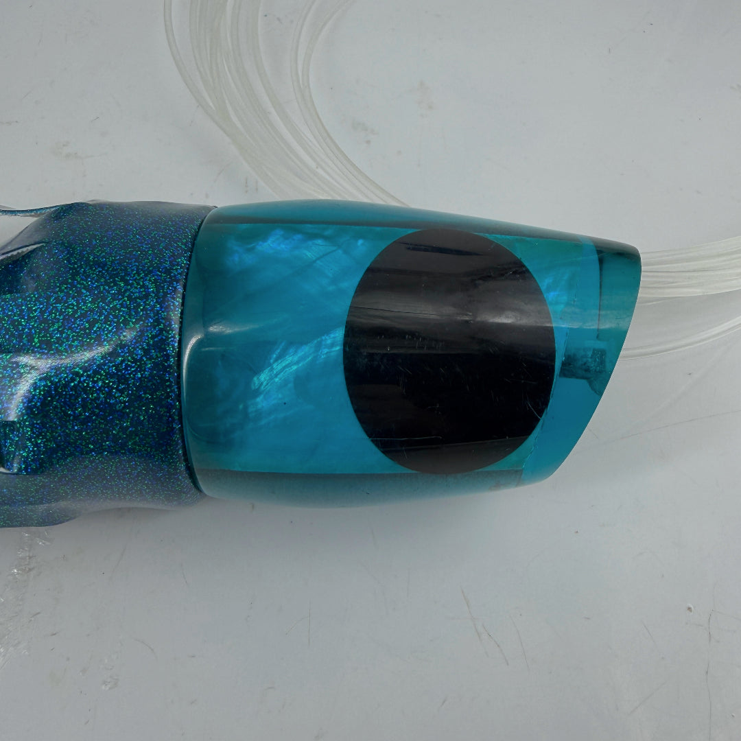 Koya Lures XL 861 14” Plunger Early Model Teal 12 oz Rigged Vinyl Skirted | Pre-owned
