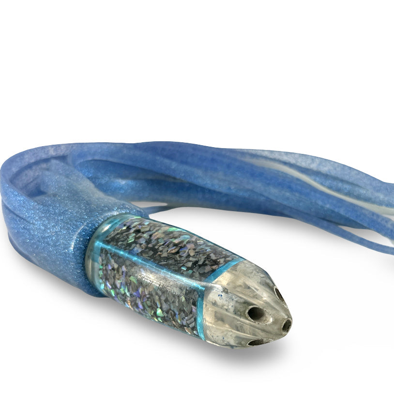 Alii Kai Lures 12” Jetted Bullet Abalone Sparkle & Black Skirted – Bill Rash