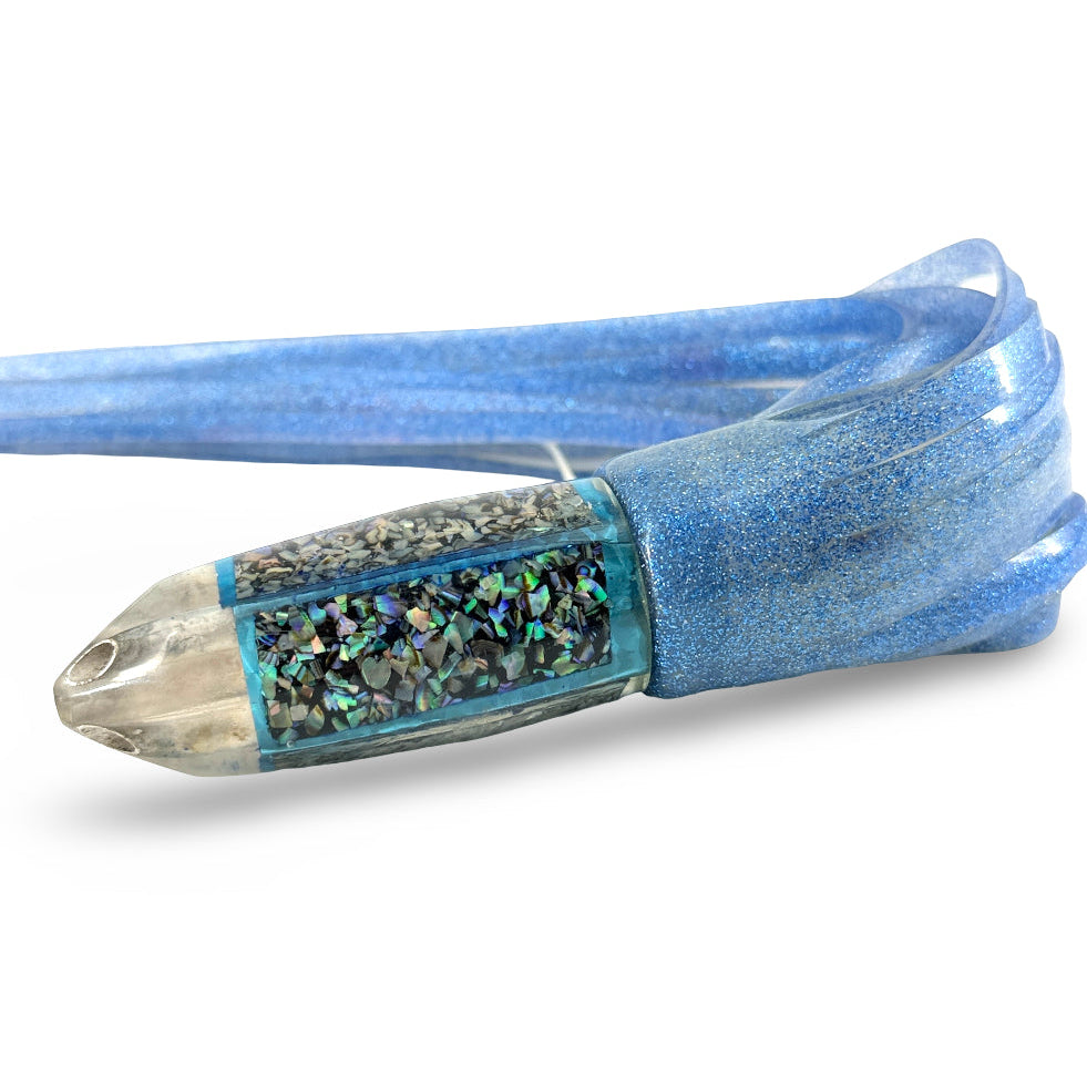Alii Kai Lures 12” Jetted Bullet Abalone Sparkle & Black Skirted – Bill Rash