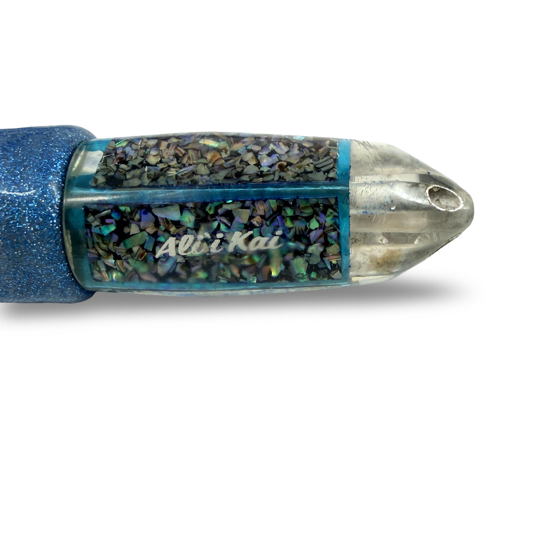 Alii Kai Lures 12” Jetted Bullet Abalone Sparkle & Black Skirted – Bill Rash