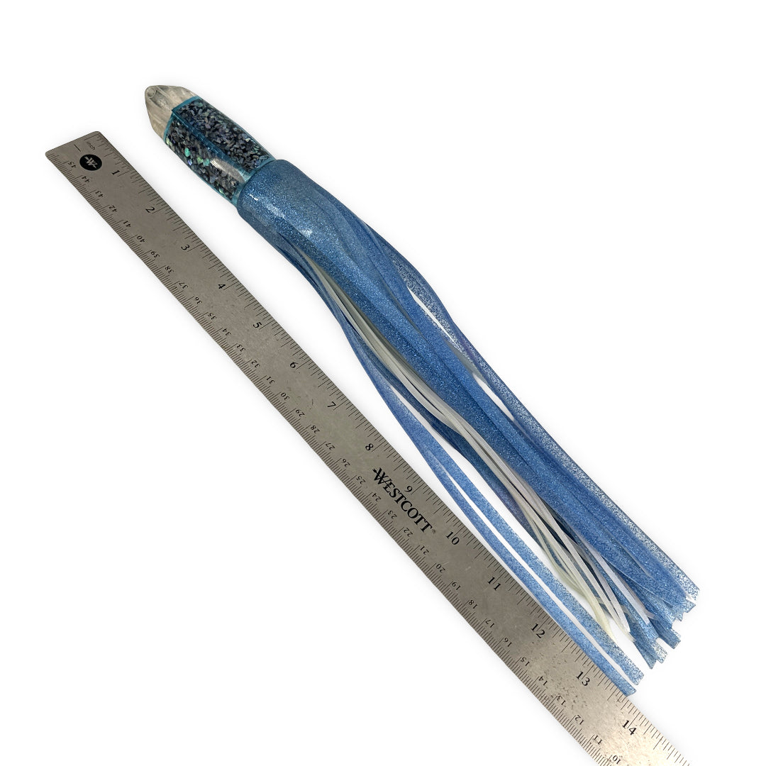Alii Kai Lures 12” Jetted Bullet Abalone Sparkle & Black Skirted – Bill Rash