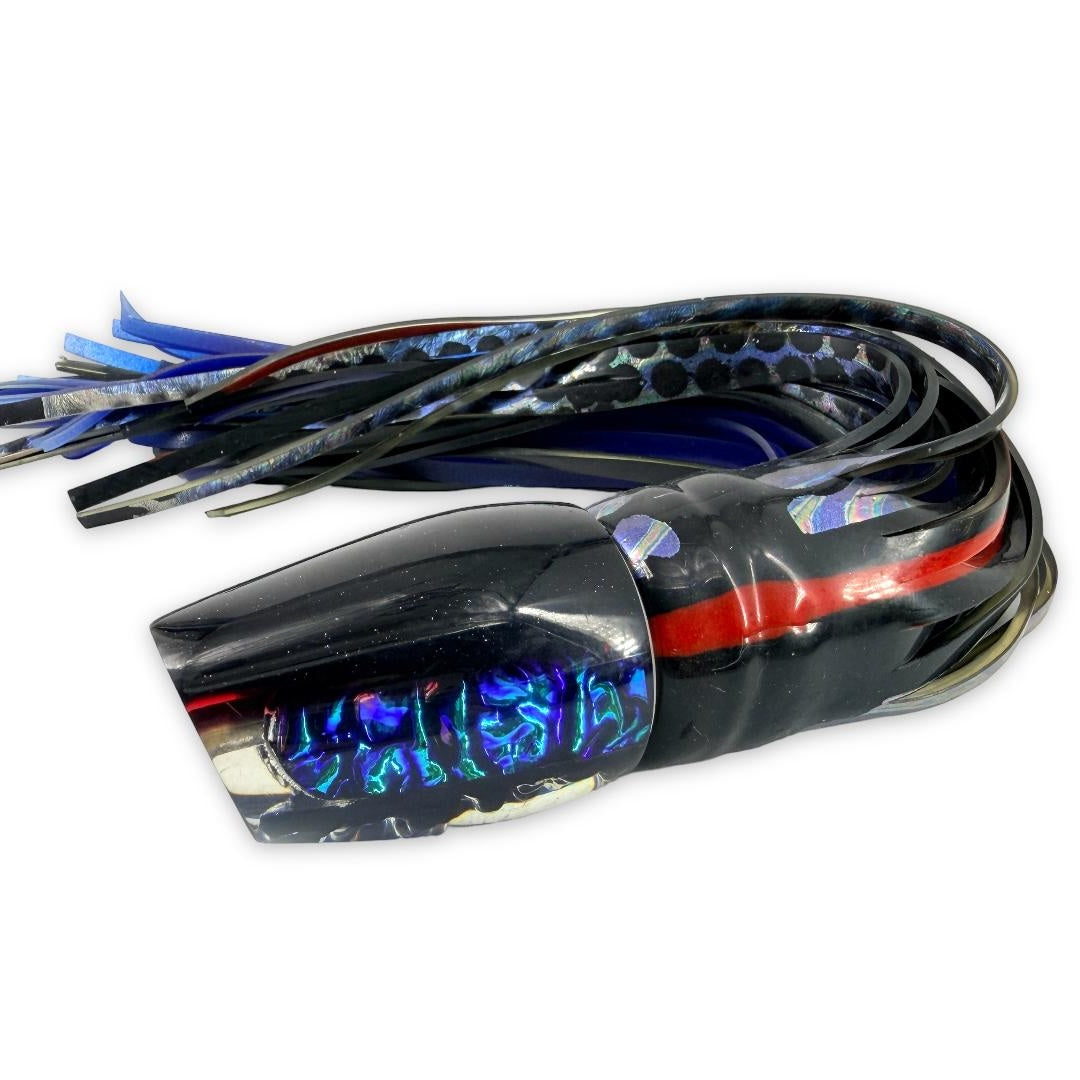 Coggin Lures Copa Teardrop 12" Plunger Black & Blue Heavy Tackle Skirted | 10.9 oz