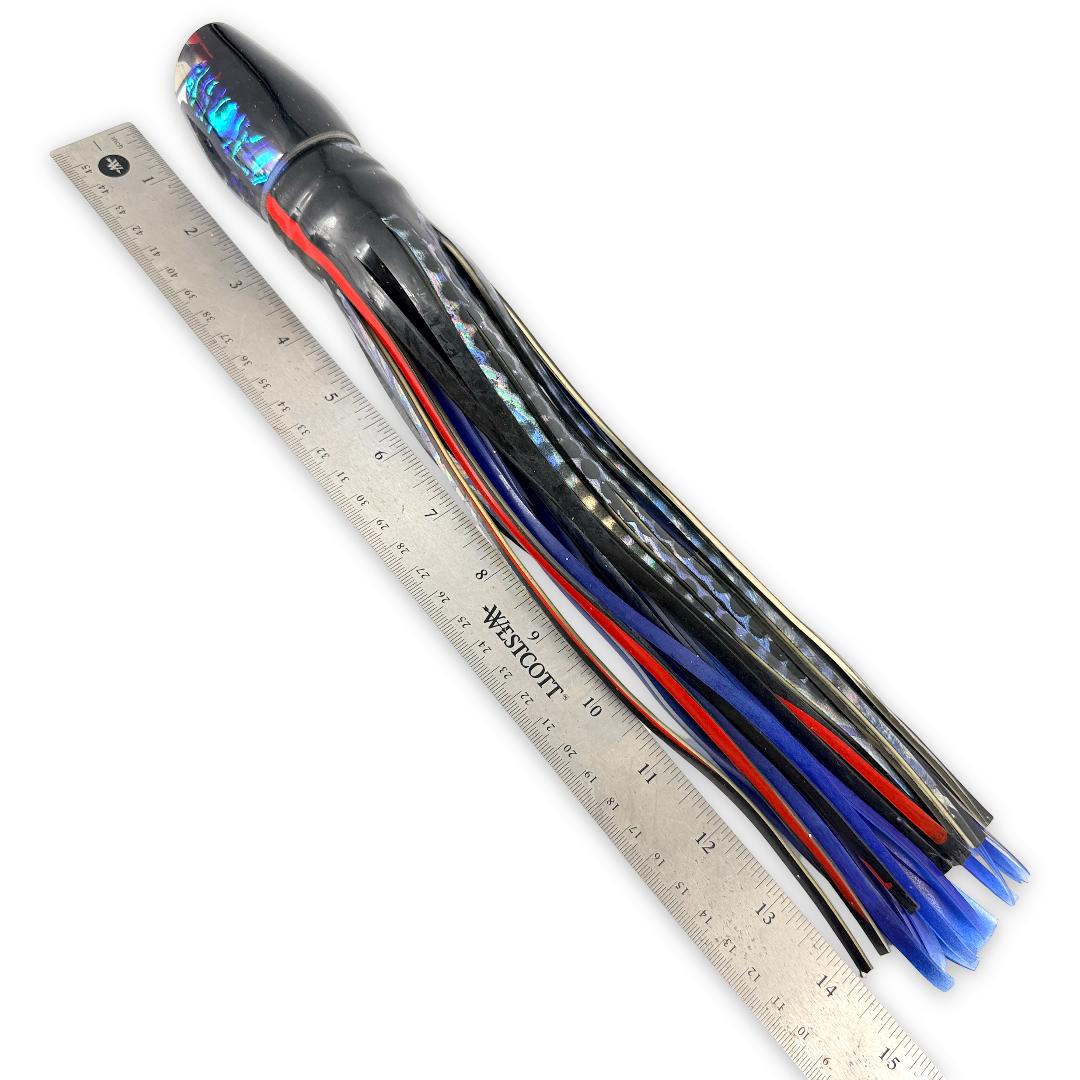 Coggin Lures Copa Teardrop 12" Plunger Black & Blue Heavy Tackle Skirted | 10.9 oz