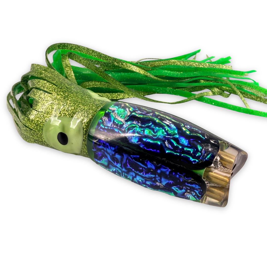 Coggin Lures Copa Jetted Scoop 12" Plunger Green & Blue Skirted - New
