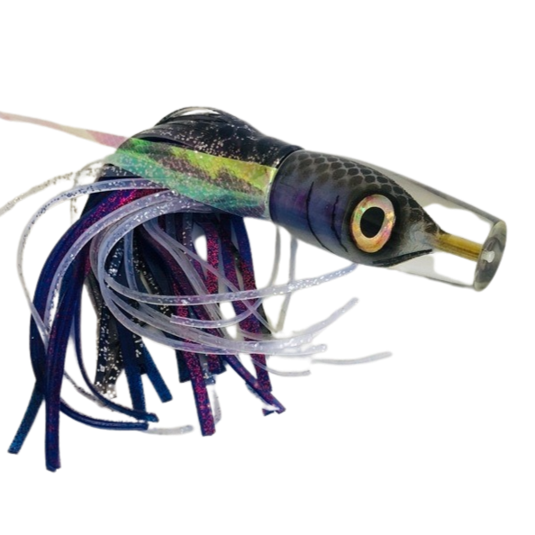 Tsutomu Lures Silky Milky Fish Head invert 12"  Skirted – Like New