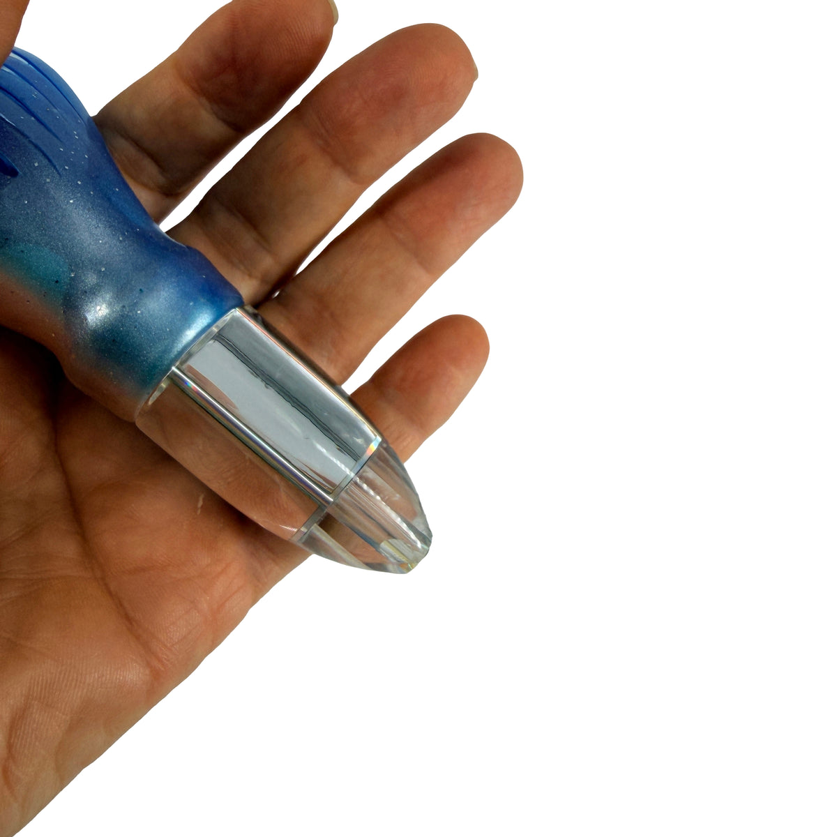 Koya Lures Karma 8" Jetted Bullet – Mirror Insert – Blue & Salmon Yamashita Skirt– New 01