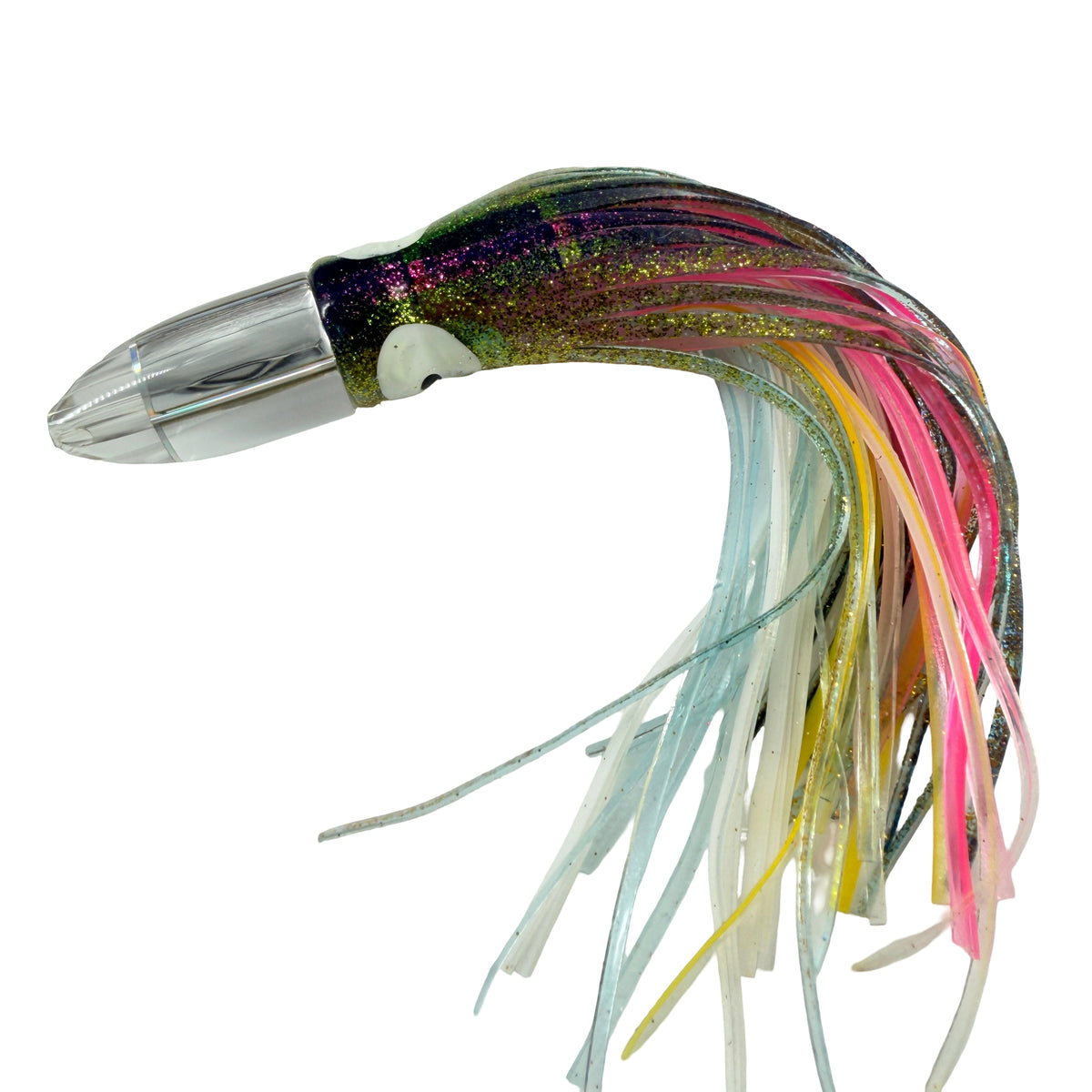 Koya Lures Karma 8" Jetted Bullet – Mirror Insert – Green UV & Pink Yamashita Skirts New