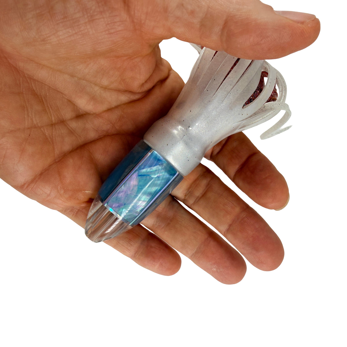 Koya Lures Karma 8" Jetted Bullet – Ice Blue Shell – Ice Blue & Purple Yamashita Skirts New