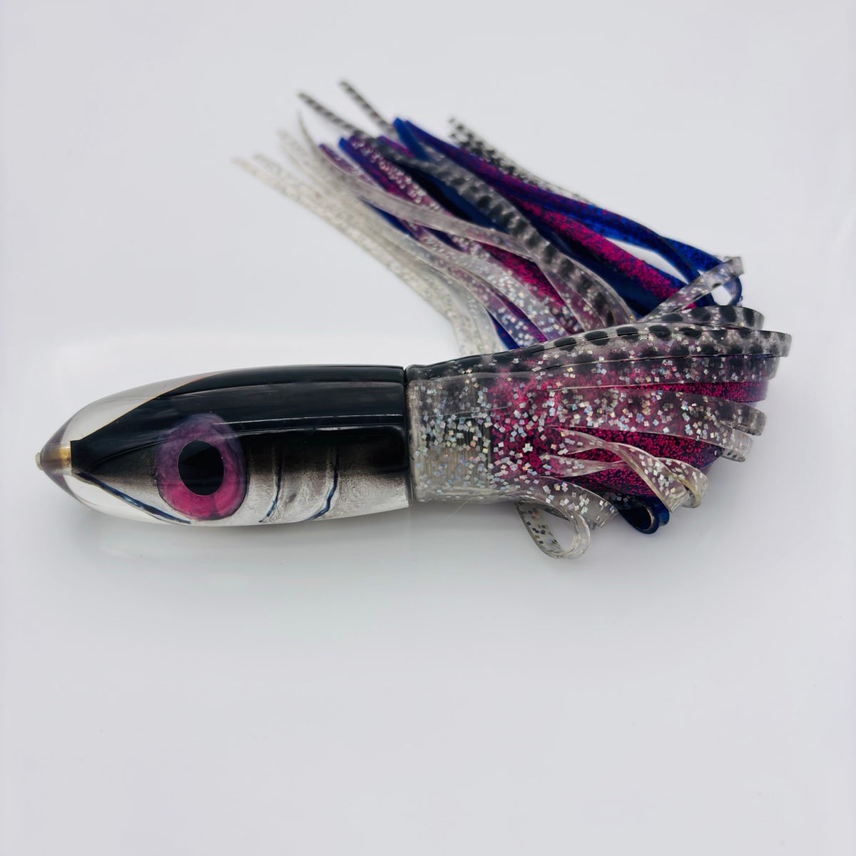 Tsutomu Lures Fish Head Bullet 12" Gray Silver Skirted Heavy 20 oz New