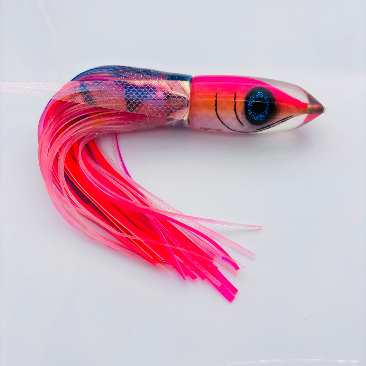 Tsutomu Lures Fish Head Bullet 12" "Da Amaebi" Pink 19 oz  Skirted New