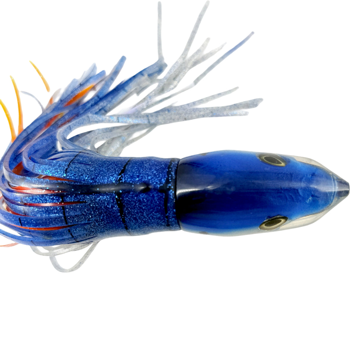Alii Kai Lures Fish Head 12” Bullet Blue Skirted – Small Flaw Pre-owned