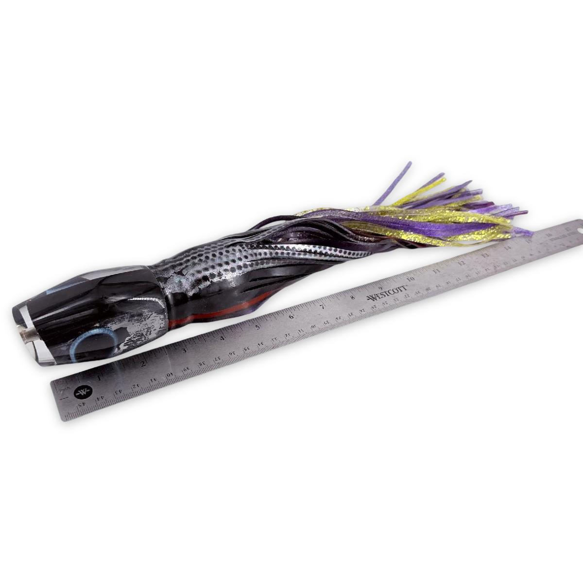 Alii Kai Lures Tahitian Pirate Black  14” Chrome Skirted Heavy Tackle 11.5 oz |  New