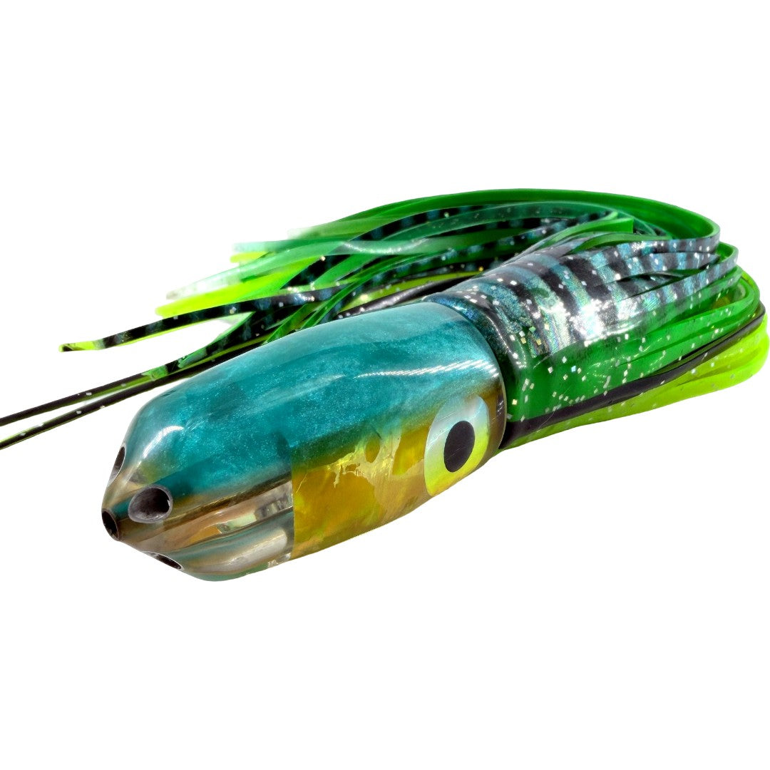 Ali'i Kai Lures - Green & Yellow 10" Jetted Bullet