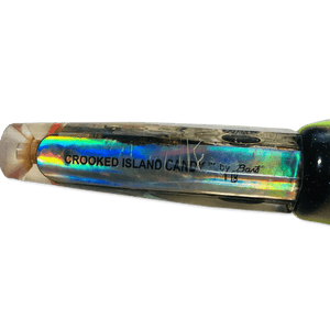 Black Bart Lures Crooked Island Candy 16" Wahoo Lure Rainbow Skirt - Lots of Scars!