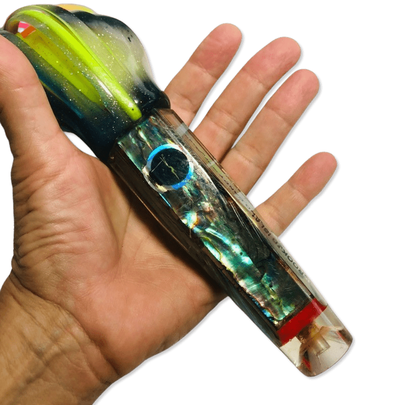 Black Bart Lures - Black Bart Lures Crooked Island Candy 16&quot; Wahoo Lure Rainbow Skirt - Lots of Scars! - Used Lures