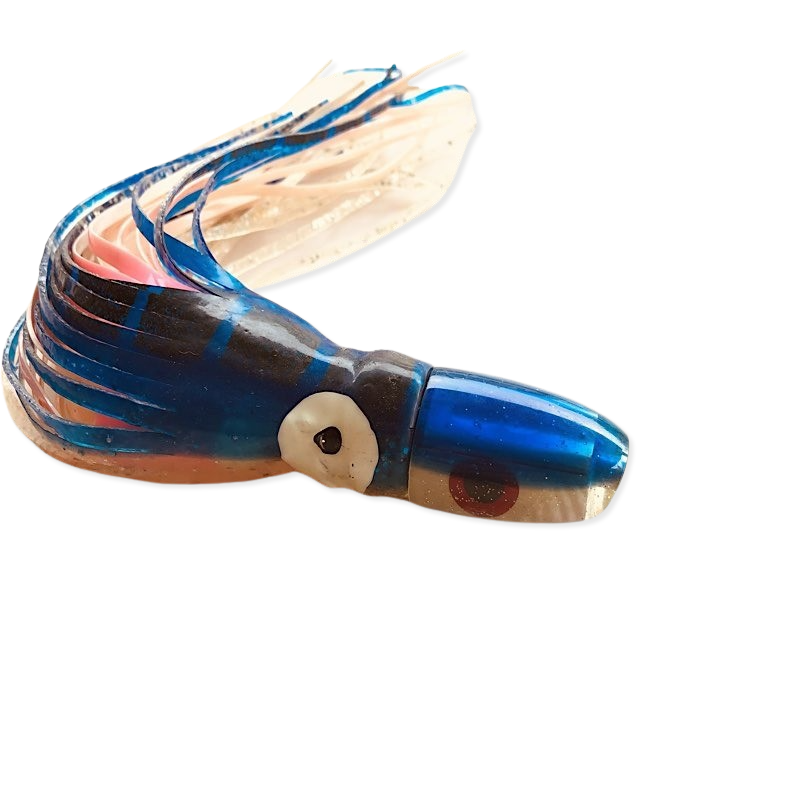 Bomboy Lures Chopped Bullet Blue 9&quot; Slant Ahi Bomb Skirted Used