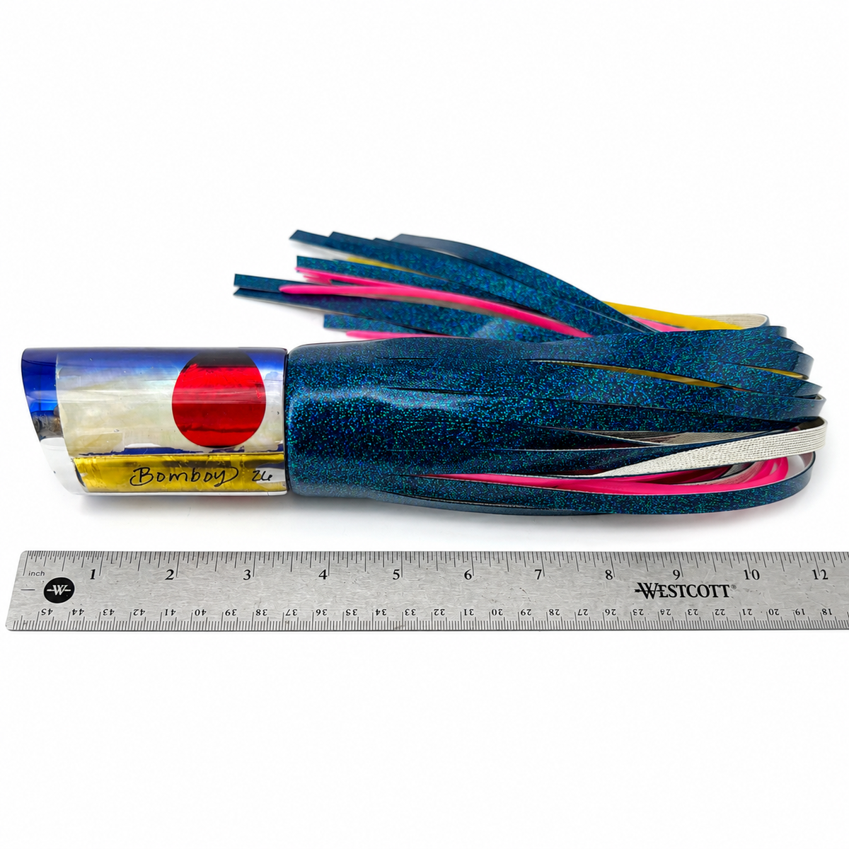 Bomboy Lures 1041 Blue & Grander Green 14" Tube Grander Catcher! - Skirted New
