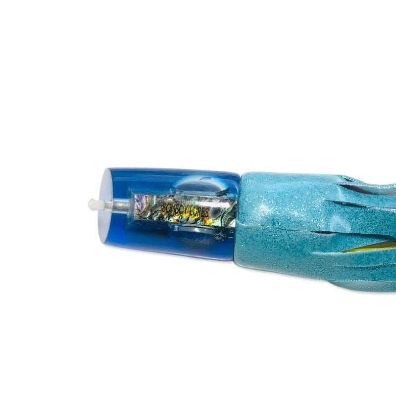 Bomboy Lures - Bomboy Lures Scarface 12 Inch Earlier Logo - Blue - Skirted Vinyl Pre Owned - Used Lures