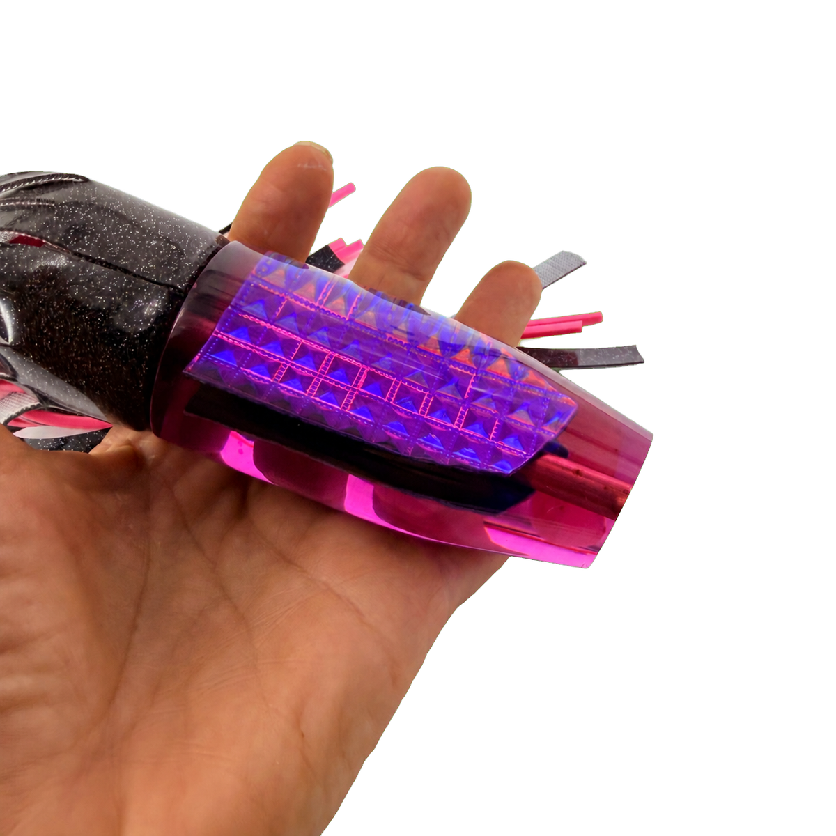 Gene Vanderhoek Lures Pink Tint 12" Plunger Vinyl Skirted New Old Stock