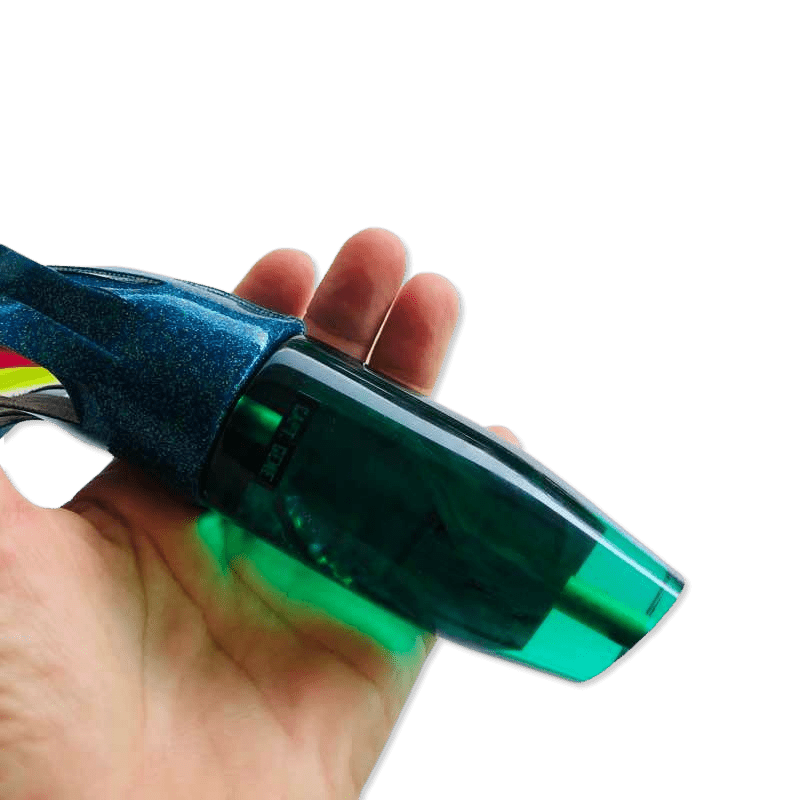 Gene VanderHoek Lures - Gene Vanderhoek Lures - 12" Plunger Green Tint & Shell - Vinyl Skirt - New Lures