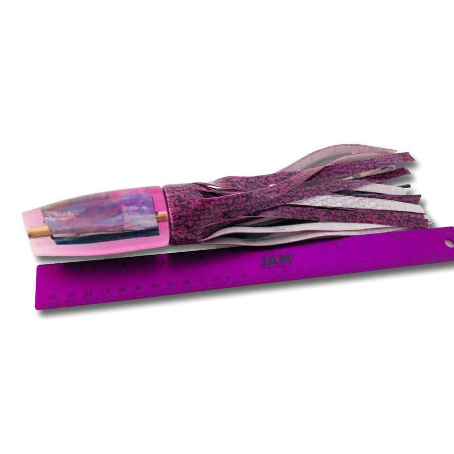 Gene VanderHoek Lures - Gene Vanderhoek Lures - 12" Plunger Pink Tint & Shell - Vinyl Skirt - New Lures