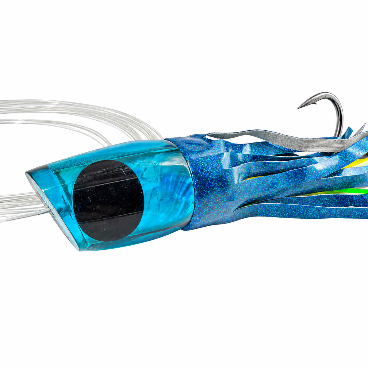 Koya Lures XL 861 14” Plunger Early Model Teal 12 oz Rigged Vinyl Skirted | Pre-owned