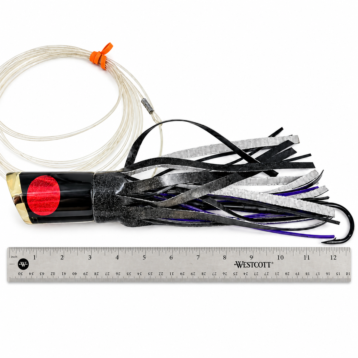 Koya Lures Tube 14" Black Rigged Vinyl Skirted | Pre-owned As-is - photo 5 of 5