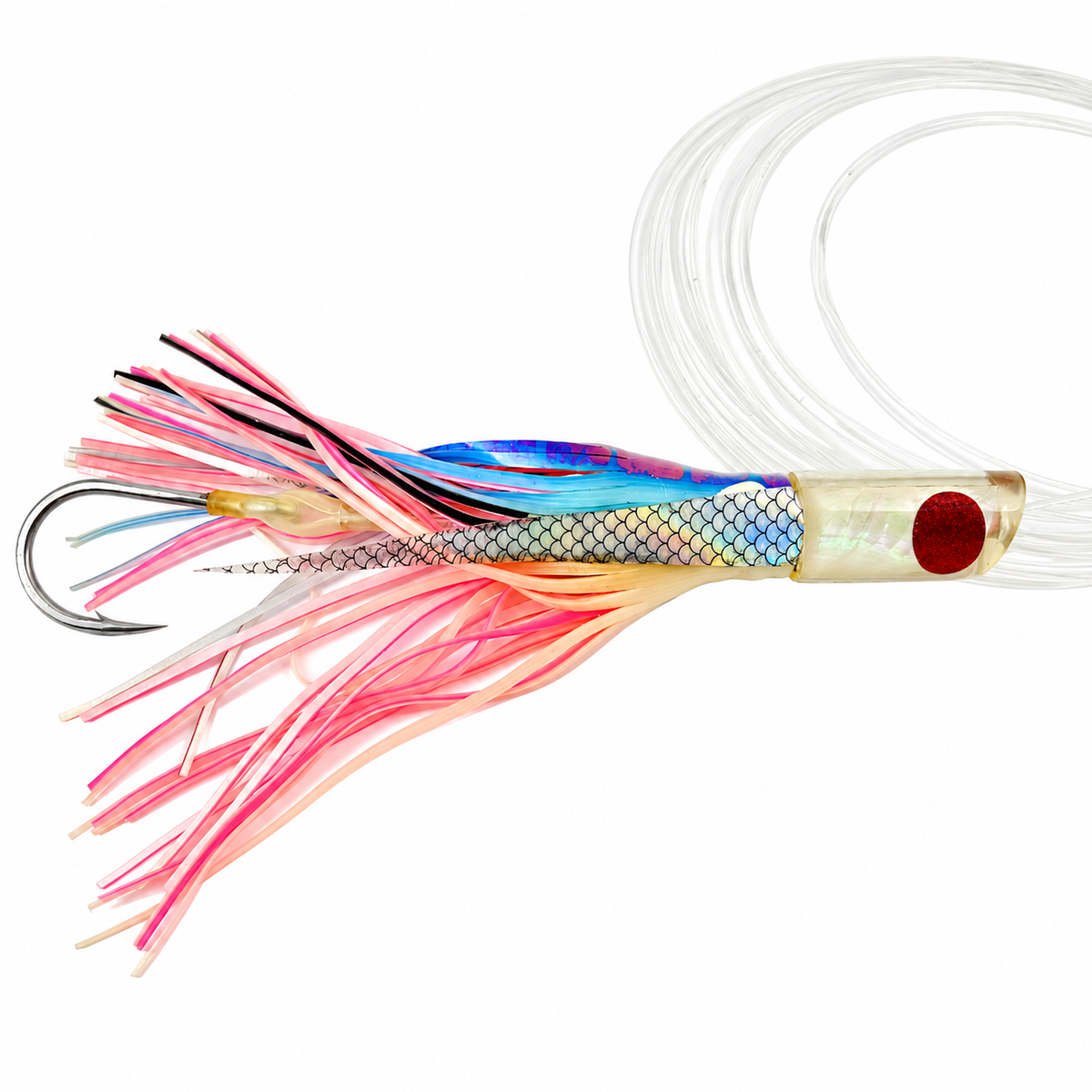 Koya Lures Small Tube 9" White Pearl Proven Vinyl Skirted Rigged has kink in line | Pre-owned - photo 1 of 3