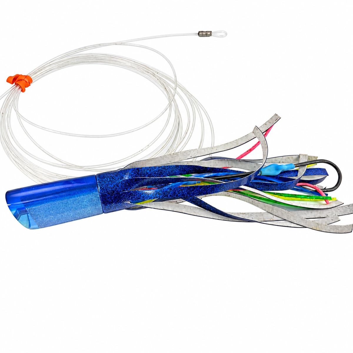 Koya Lures Tube 12" Blue Sparkle Early Model 5.5 oz Rigged Vinyl Skirted | Pre-owned - photo 1 of 5