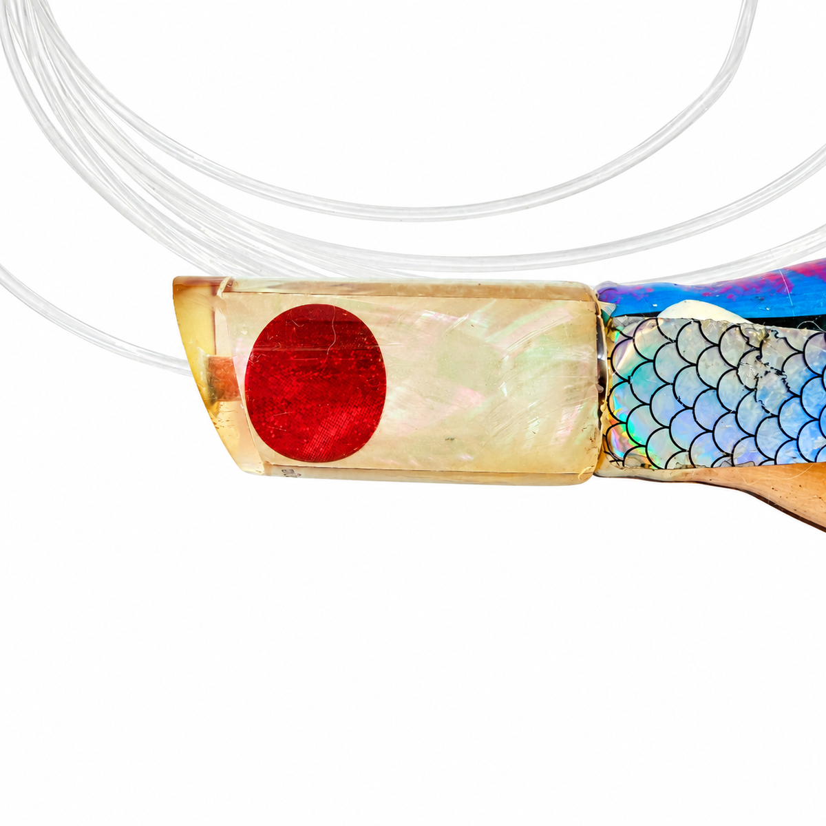 Koya Lures Small Tube 9" White Pearl Proven Vinyl Skirted Rigged has kink in line | Pre-owned - photo 2 of 3